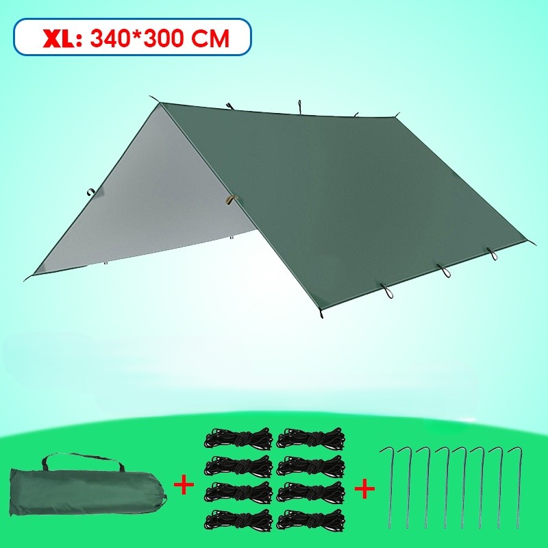 Camping Tent 3/4 Person Outdoor Tent Fast Pop Up Automatic Tent camping equipment - Flysheet Green - Image 1