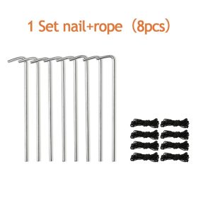 Camping Tent 3/4 Person Outdoor Tent Fast Pop Up Automatic Tent camping equipment - ten ropes+nails