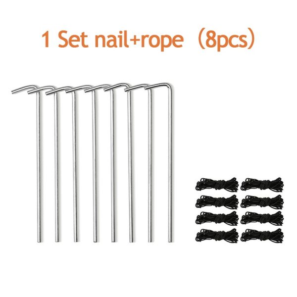 Camping Tent 3/4 Person Outdoor Tent Fast Pop Up Automatic Tent camping equipment - ten ropes+nails