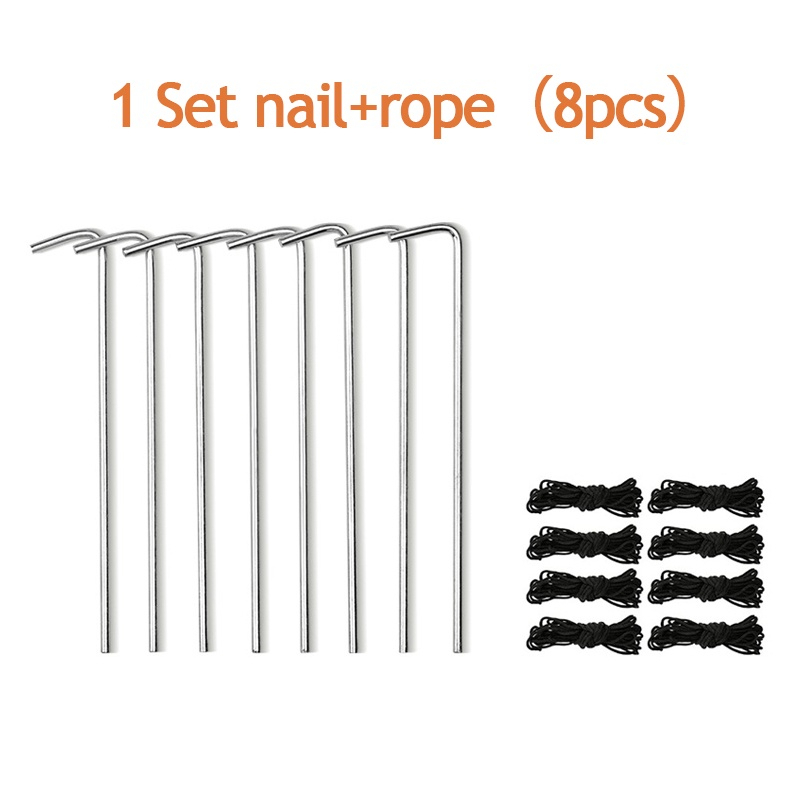 Camping Tent 3/4 Person Outdoor Tent Fast Pop Up Automatic Tent camping equipment - ten ropes+nails - Image 1