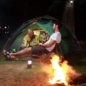 Camping Tent 3/4 Person Outdoor Tent Fast Pop Up Automatic Tent camping equipment - 2 Layer Blue - Image 5