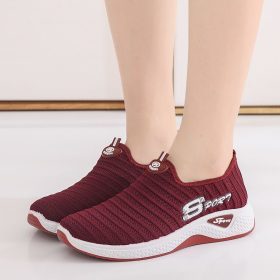 Sport Slip On Sneaker Women’s Sport Shoes Walking Running Lady - Red - Image 2