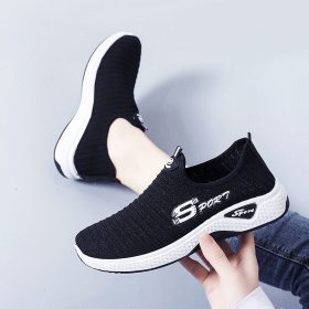 Sport Slip On Sneaker Women’s Sport Shoes Walking Running Lady - Black - Image 4