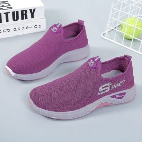 Sport Slip On Sneaker Women’s Sport Shoes Walking Running Lady - Purple - Image 1