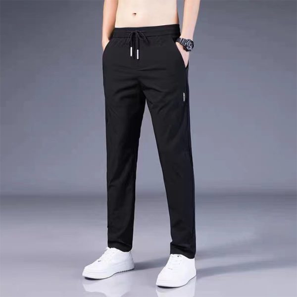 Men Long Pants Sport Pants Trousers - Black (shapely)