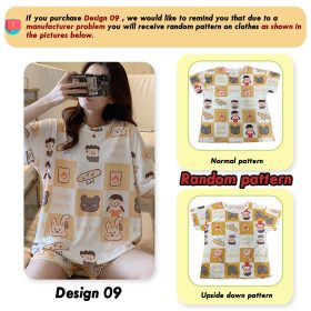 Women's Cute Short Sleeve Sleepwear Pajamas Set - 09 - Image 1