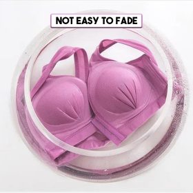 Women's Push Up Bra Large Size Button Front Design Cotton Wireless - Red - Image 4