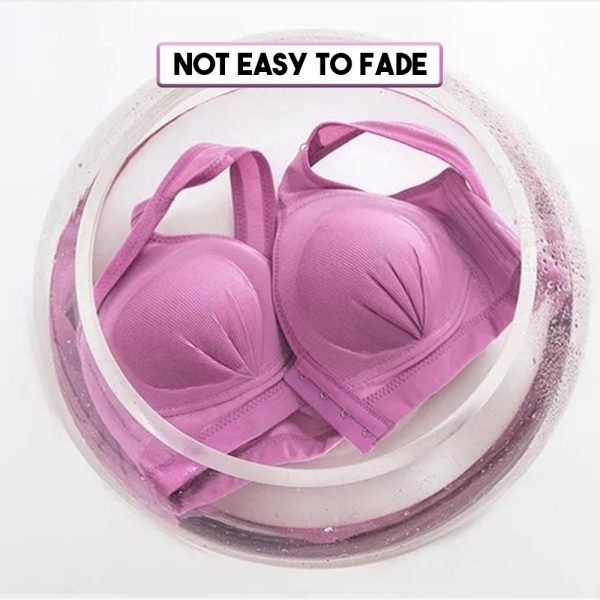 Women's Push Up Bra Large Size Button Front Design Cotton Wireless - Red