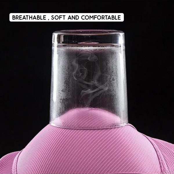 Women's Push Up Bra Large Size Button Front Design Cotton Wireless - Red