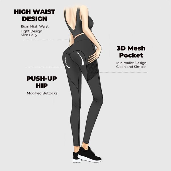 Women Yoga Pants Legging Women Sports Fitness Peach Tight Waist Hip Abdomen Stretchable Running Pants - Purple