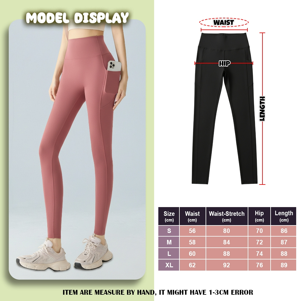 Women Yoga Pants Legging Women Sports Fitness Peach Tight Waist Hip Abdomen Stretchable Running Pants - Pink (V2) - Image 1