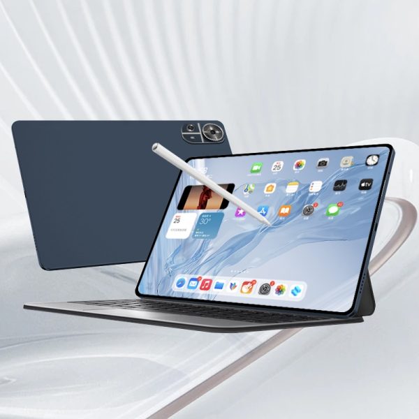 Tablet Galaxy Tab M9pro Slim Eye Protection Screen Tablet PC 10.8 Inch 16GB+1024GB Smart Android Tablet Mugla Support SIM Card Learning - Dark Blue + Keyboard