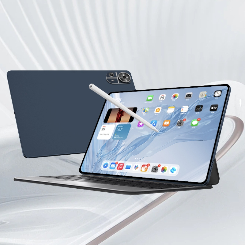 Tablet Galaxy Tab M9pro Slim Eye Protection Screen Tablet PC 10.8 Inch 16GB+1024GB Smart Android Tablet Mugla Support SIM Card Learning - Dark Blue + Keyboard - Image 1