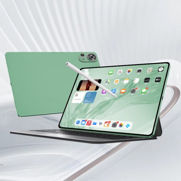 Tablet Galaxy Tab M9pro Slim Eye Protection Screen Tablet PC 10.8 Inch 16GB+1024GB Smart Android Tablet Mugla Support SIM Card Learning - Green+ Keyboard