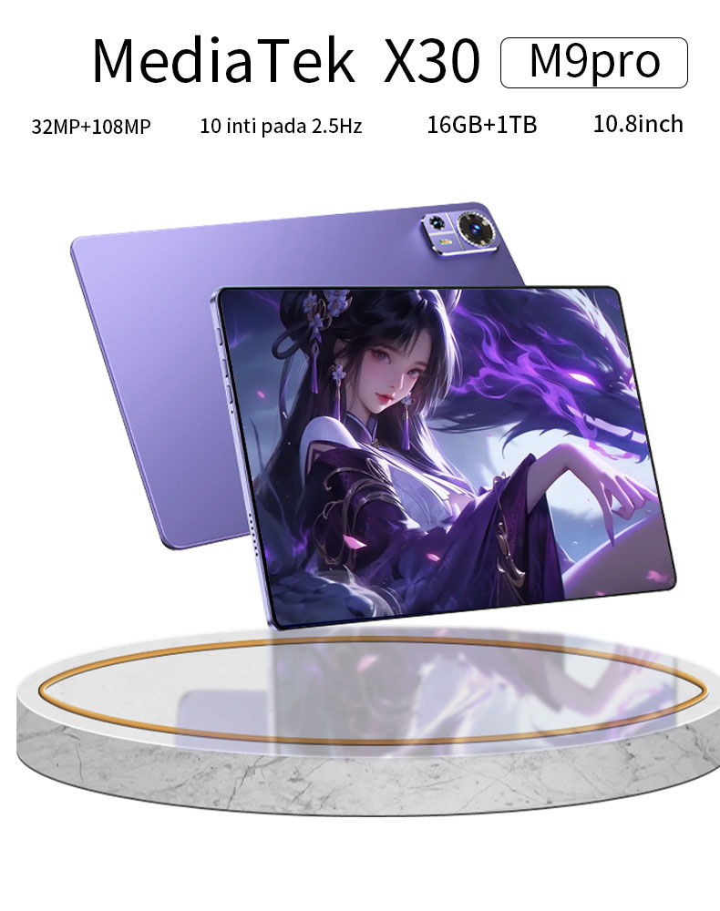 Tablet Galaxy Tab M9pro Slim Eye Protection Screen Tablet PC 10.8 Inch 16GB+1024GB Smart Android Tablet Mugla Support SIM Card Learning - Deep Purple - Image 17
