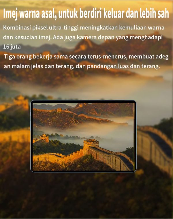 Tablet Galaxy Tab M9pro Slim Eye Protection Screen Tablet PC 10.8 Inch 16GB+1024GB Smart Android Tablet Mugla Support SIM Card Learning - Deep Purple