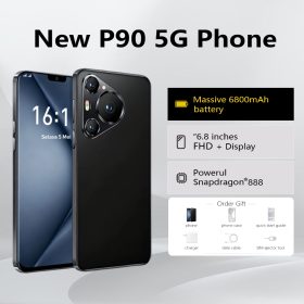 P90 6.8 Inch 5G Android Gaming Phone Support Inserted Dual SIM 12GB 512GB Battery 6800mAh - Blue - Image 2