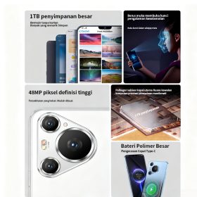 P90 6.8 Inch 5G Android Gaming Phone Support Inserted Dual SIM 12GB 512GB Battery 6800mAh - Blue - Image 5