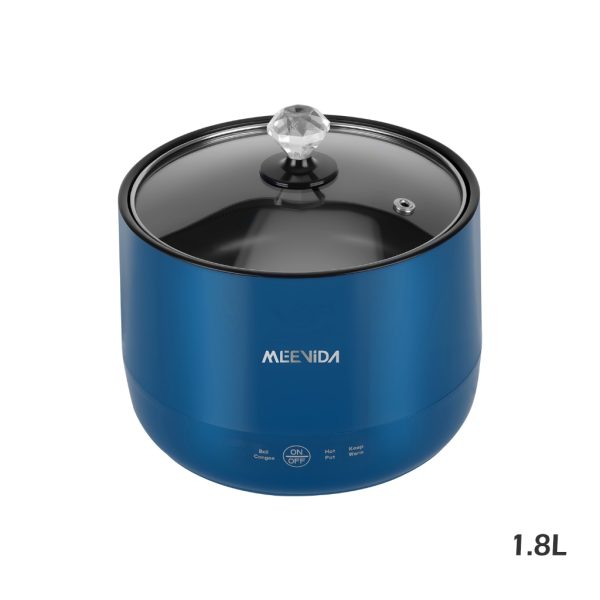 MEEVIDA 1.8L Smart Rice Cooker Non Stick Electric Cooker Pan Touch Screen With Ceramic Inner Pot - Dark Blue