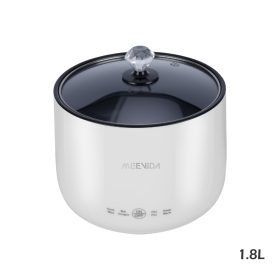 MEEVIDA 1.8L Smart Rice Cooker Non Stick Electric Cooker Pan Touch Screen With Ceramic Inner Pot - White - Image 1