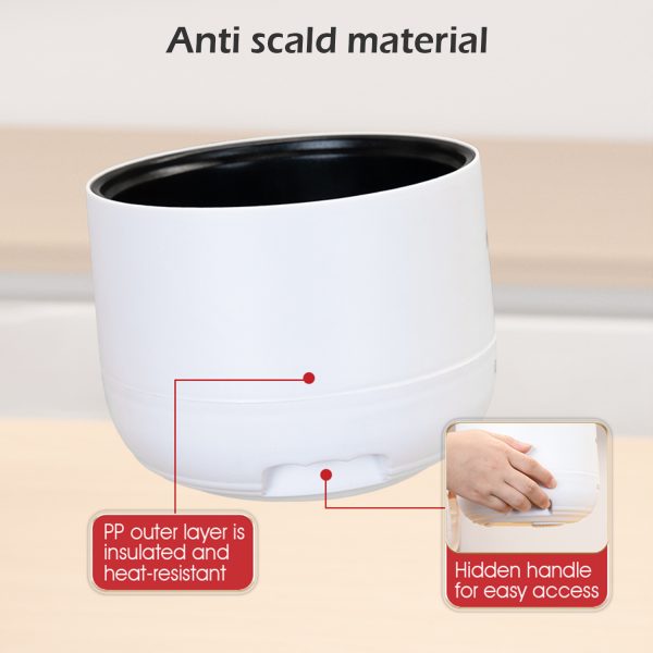 MEEVIDA 1.8L Smart Rice Cooker Non Stick Electric Cooker Pan Touch Screen With Ceramic Inner Pot - White