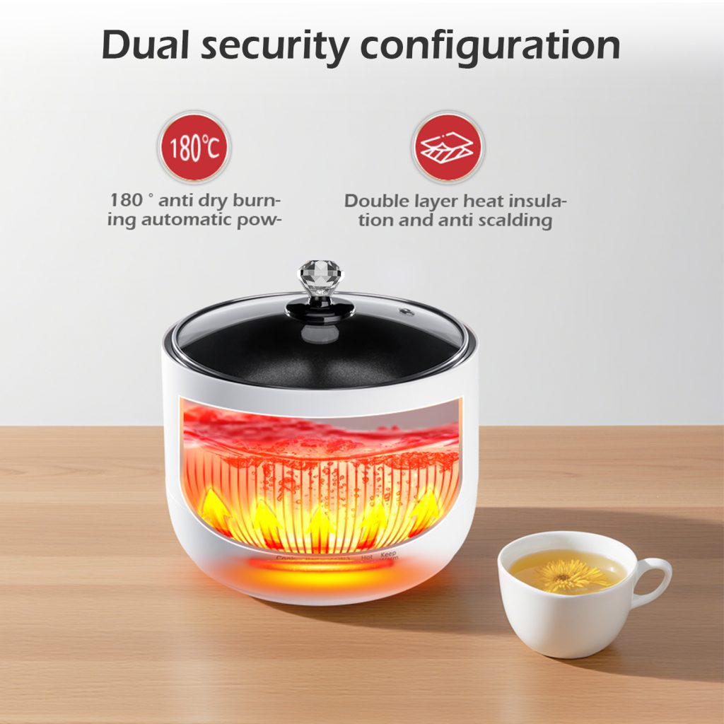 MEEVIDA 1.8L Smart Rice Cooker Non Stick Electric Cooker Pan Touch Screen With Ceramic Inner Pot - Dark Blue