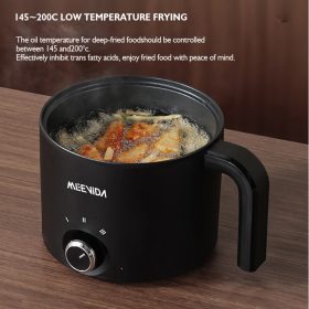 MEEVIDA 1.8L Electric Cooker Pot With Steamer Non Stick Pan Touch Multifunctional Smart Rice Cooker - Black - Image 15