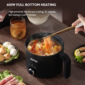 MEEVIDA 1.8L Electric Cooker Pot With Steamer Non Stick Pan Touch Multifunctional Smart Rice Cooker - Black - Image 13