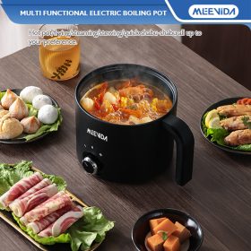 MEEVIDA 1.8L Electric Cooker Pot With Steamer Non Stick Pan Touch Multifunctional Smart Rice Cooker - Black - Image 6