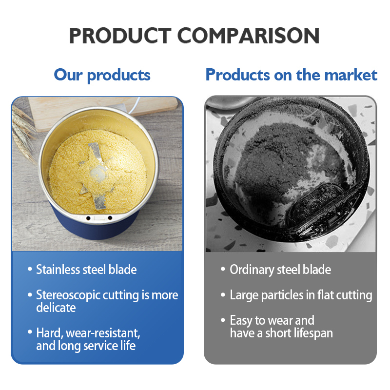 MEEVIDA 250ML Electric Grinder 304 Stainless Steel Large Capacity Coffee Bean Grinder Powder Grinding Machine - Black - Image 10