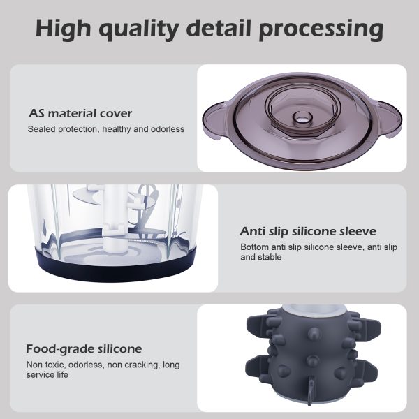 MEEVIDA 3L Electric Meat Grinder Garlic Peeling Machine Chopper Blender 304 Stainless Steel Blade