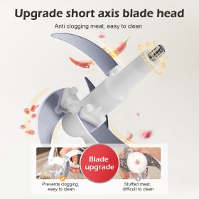 MEEVIDA 3L Electric Meat Grinder Garlic Peeling Machine Chopper Blender 304 Stainless Steel Blade - Image 7