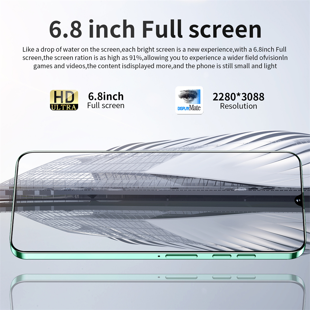 6.8 inch s23 smartphone 16gb+1TB with dual sim card phone - Black - Image 10