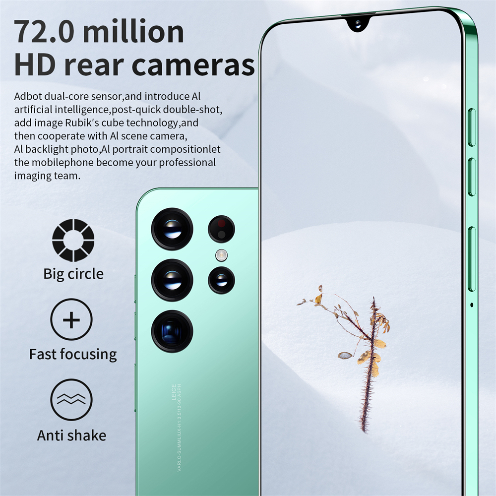 6.8 inch s23 smartphone 16gb+1TB with dual sim card phone - Black - Image 4