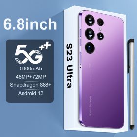 6.8 inch s23 smartphone 16gb+1TB with dual sim card phone - Purple