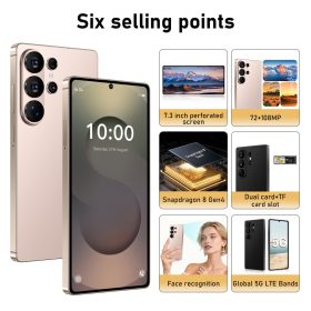 Brand New Global Version Smartphone S26 Ultra 7.3 inch Big Screen 5G Full Netcom Handphone Android15.0 - Rose Gold - Image 5