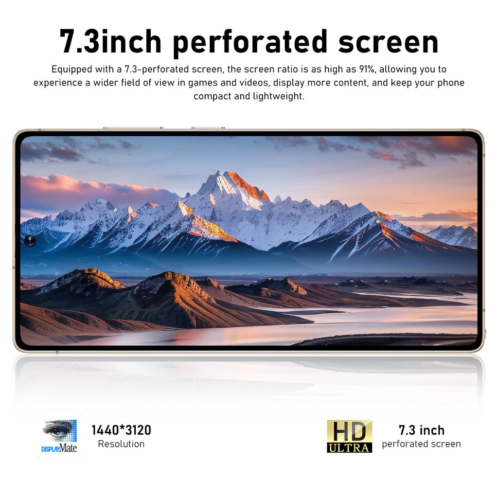 Brand New Global Version Smartphone S26 Ultra 7.3 inch Big Screen 5G Full Netcom Handphone Android15.0 - Rose Gold - Image 7