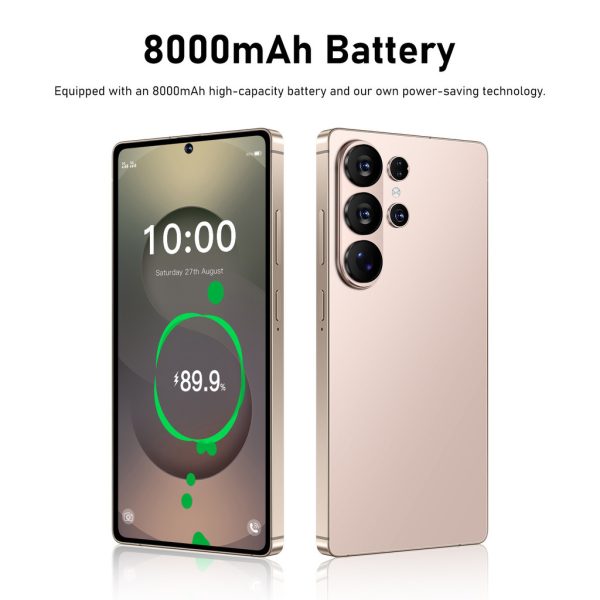 Brand New Global Version Smartphone S26 Ultra 7.3 inch Big Screen 5G Full Netcom Handphone Android15.0 - Rose Gold