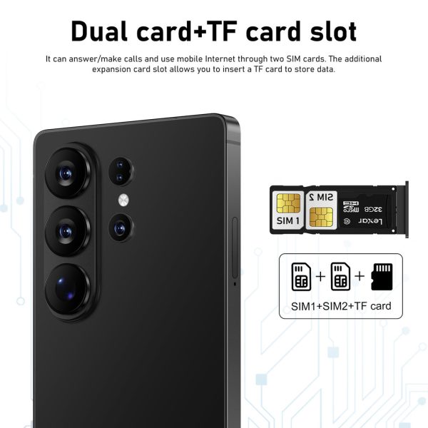 Brand New Global Version Smartphone S26 Ultra 7.3 inch Big Screen 5G Full Netcom Handphone Android15.0 - Rose Gold