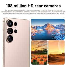 Brand New Global Version Smartphone S26 Ultra 7.3 inch Big Screen 5G Full Netcom Handphone Android15.0 - Rose Gold - Image 4