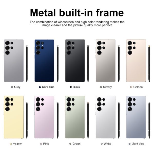 5G Full Netcom Smartphone S25 Ultra (With Built-in Pen) 7.3 Inch Big Screen Large Memory 16GB+1TB Brand New Android Handphone - Gold