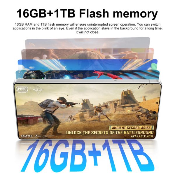 5G Full Netcom Smartphone S25 Ultra (With Built-in Pen) 7.3 Inch Big Screen Large Memory 16GB+1TB Brand New Android Handphone - Gold