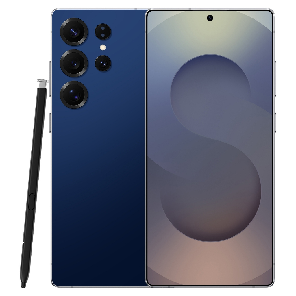 5G Full Netcom Smartphone S25 Ultra (With Built-in Pen) 7.3 Inch Big Screen Large Memory 16GB+1TB Brand New Android Handphone - Dark Blue - Image 1