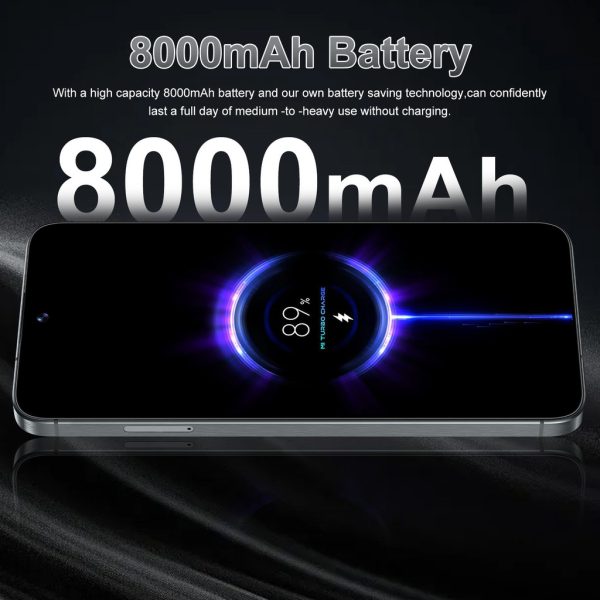 5G New Smartphone A36 7.3 inch Big Screen Android 14.0 Global Version Memory 16GB+1TB 8000mAh Massive Battery Octa-core - White