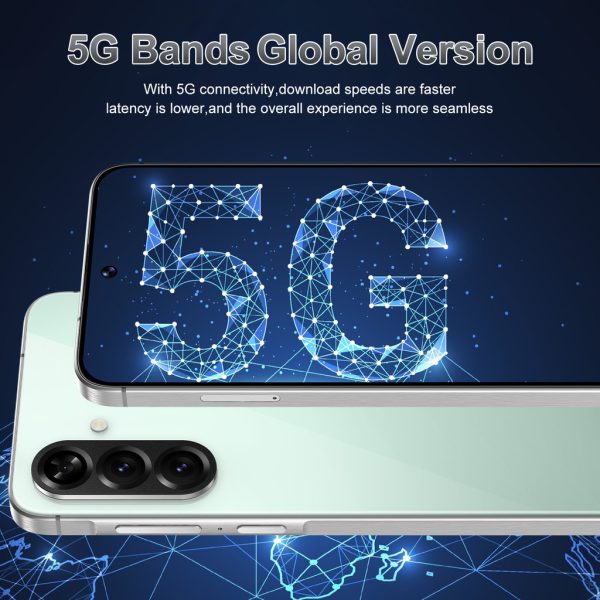 5G New Smartphone A36 7.3 inch Big Screen Android 14.0 Global Version Memory 16GB+1TB 8000mAh Massive Battery Octa-core - White