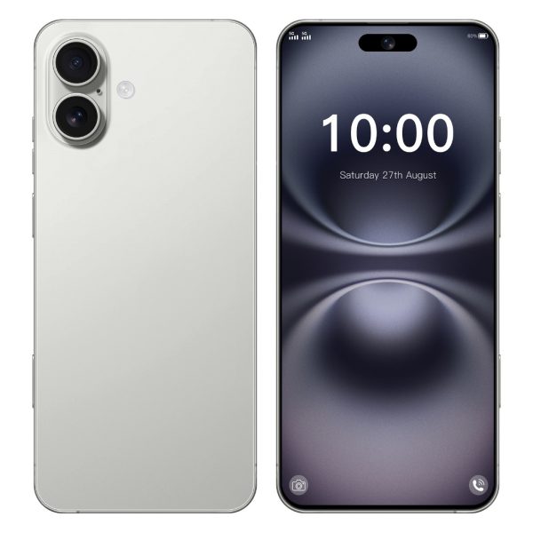 2026 New Product Multifunctional Smartphone i16 Plus 7.3 inch Big Screen Large memory 16GB+1TB 5G All-Network Compatible Mobile - White