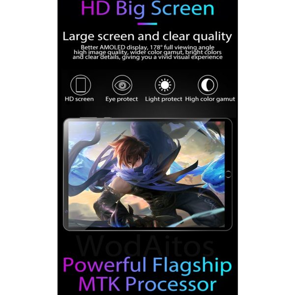 Tablet pad 4K large screen 10inch Android 10.0 12GB RAM 512GB ROM dualsim 2.4G/5G WIFI - Green