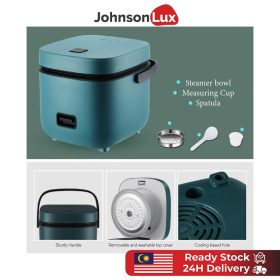 Giselle Multifunctional Mini Rice Cooker 1.2L Pot and Steamer with Non-stick Pot and Steamer - Red - Image 10