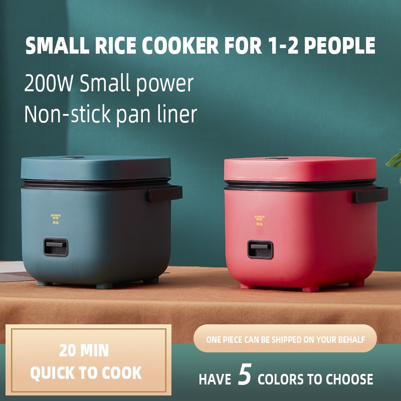 Giselle Multifunctional Mini Rice Cooker 1.2L Pot and Steamer with Non-stick Pot and Steamer - Red - Image 2