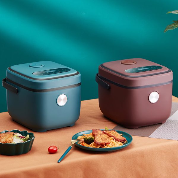 Giselle Multifunctional Mini Rice Cooker 1.2L Pot and Steamer with Non-stick Pot and Steamer - Red